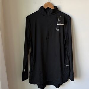 NWT Veil Spark 1/2 Zip Modest Performance Pullover in Black Gym Size M